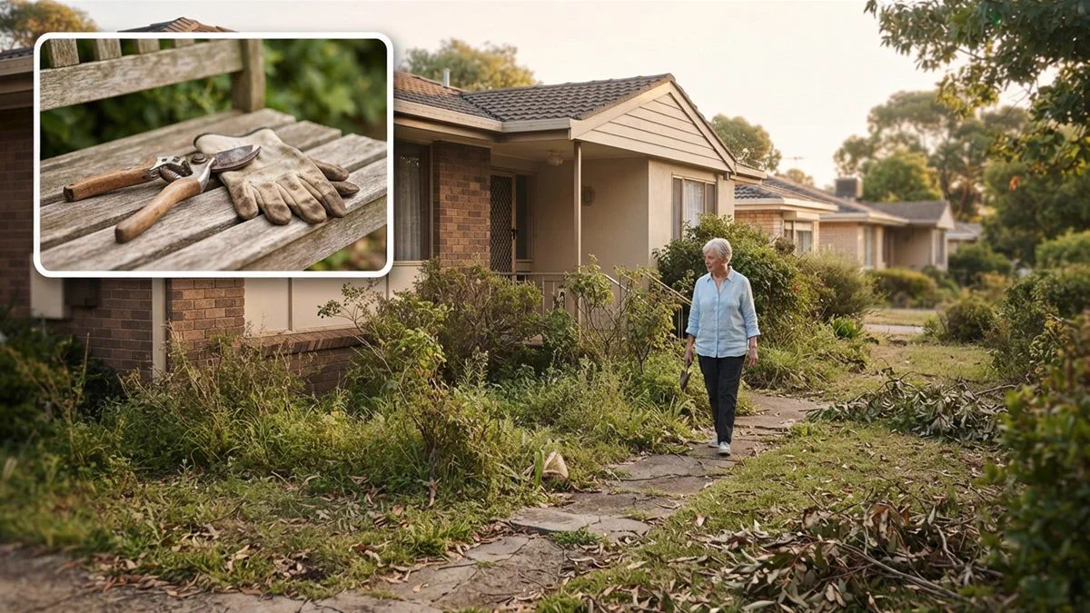 A family home and a village unit weighed against each other on a set of scales